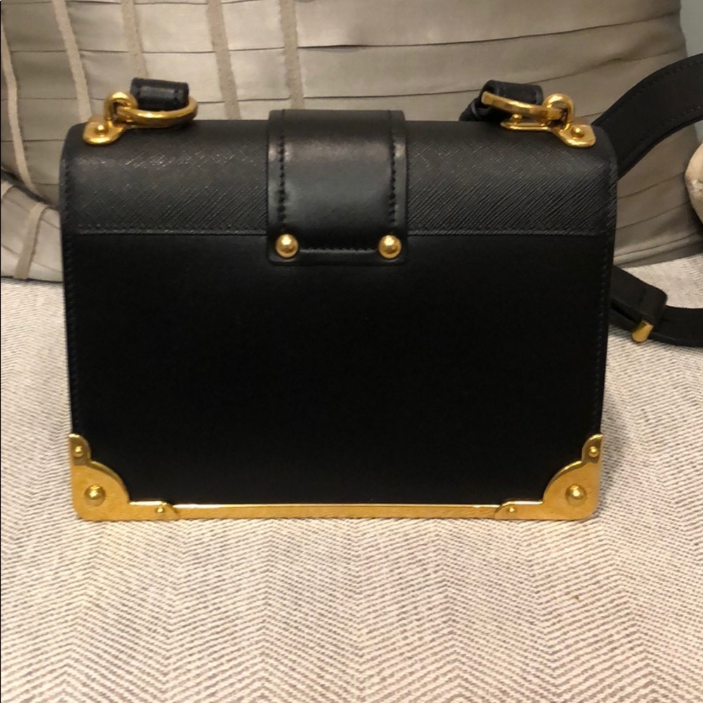 Authentic Black Prada City Saffiano Cahier Bag - Picture 3 of 8